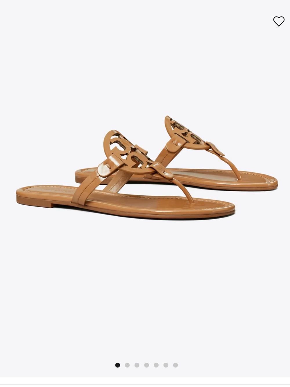 Tory Burch Miller Patent Sandal Logo Sandals Brown US 7.5